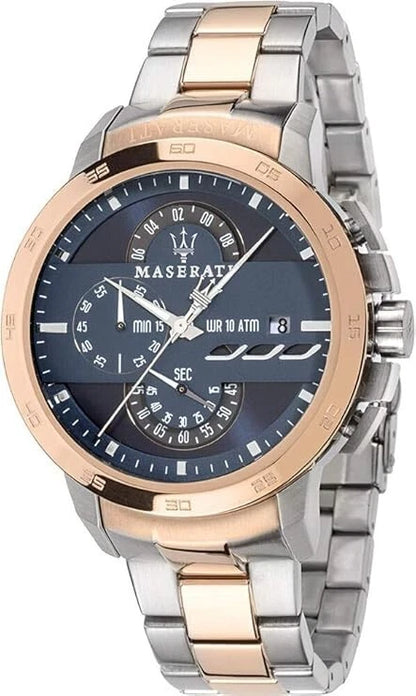 Maserati Ingegno Men's Automatic Chronograph Watch R8873619002 Steel 45mm Dial