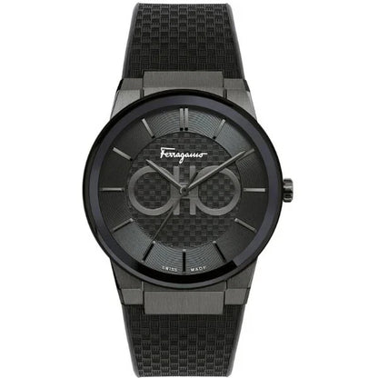 Ferragamo Sapphire Chronograph Mens SFHP00320 watch Rubber Strap Black Dial 42mm