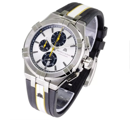 Maurice Lacroix AI1018-TT030-130-K Mens Aikon Silver tone Dial Quartz Watch