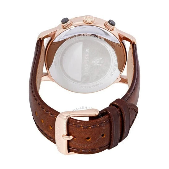 Maserati Ricordo Men's R8871633002 Chronograph Silver Dial Watch Leather Strap