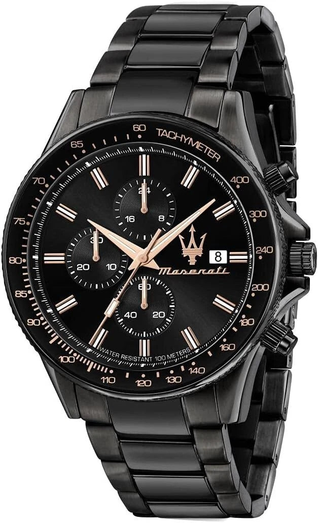 Maserati SFIDA Men's Chronograph Quartz Watch R8873640011 Stainless Steel 44mm