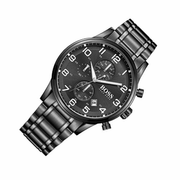 Hugo Boss Men’s Chronograph Aeroliner Stainless Steel Black Dial Watch HB1513275