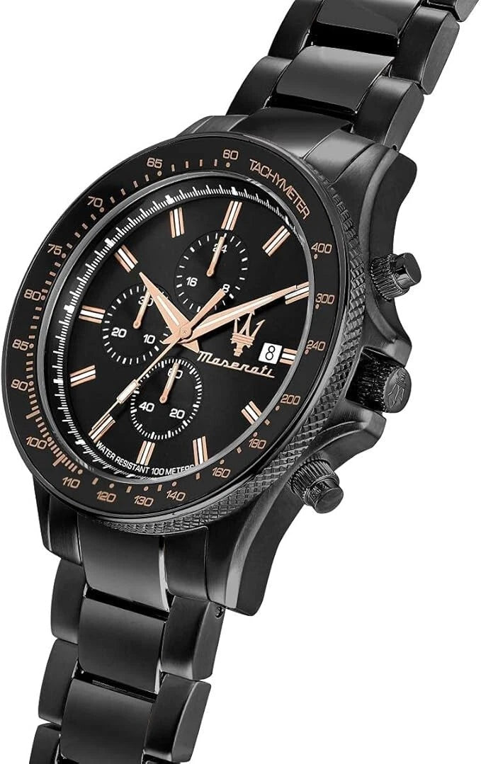 Maserati SFIDA Men's Chronograph Quartz Watch R8873640011 Stainless Steel 44mm
