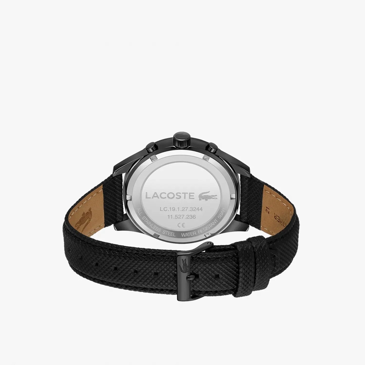 Lacoste Watch Apext Chronograph Men's Quartz 2011296 Black Leather New Boxed