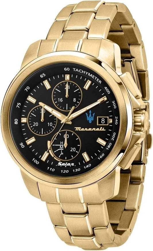 Maserati Men's Successo R8873645002 Quartz Gold Stainless Steel 45mm Black Dial