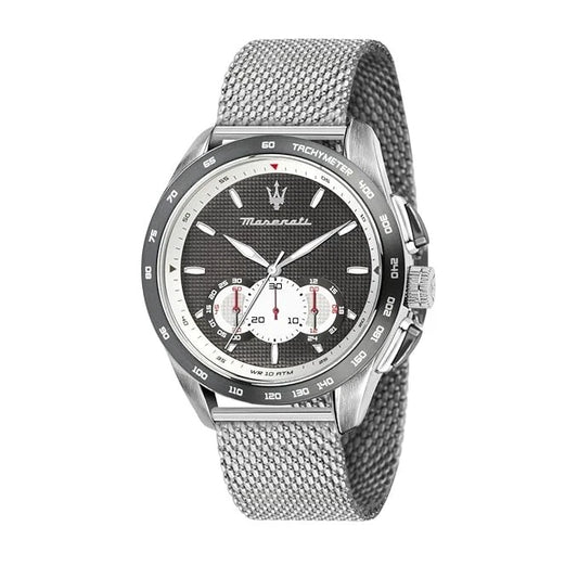 Maserati Men's R8873612008 Analog Grey Dial Quartz Watch Stainless Steel 45mm