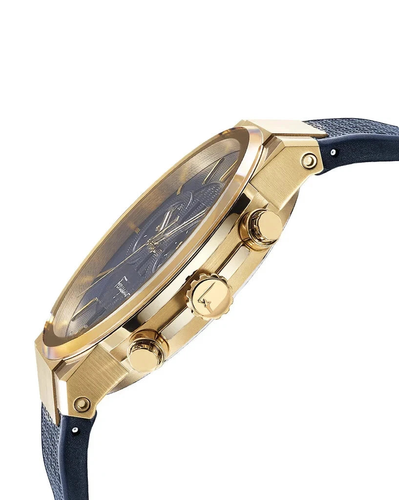 Ferragamo Sapphire Blue Dial Blue Rubber Swiss Quartz Men’s Watch SFHP00220