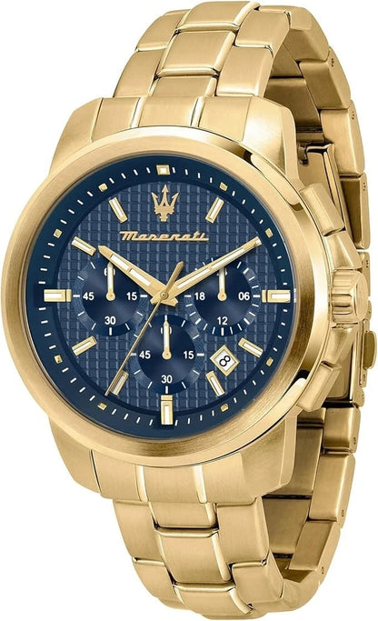 Maserati Successo Men's Chronograph Analog Watch R8873621021 Quartz Steel 44mm