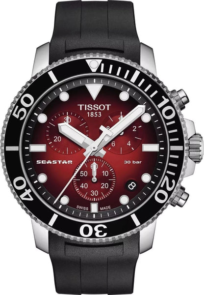 Tissot Seastar 1000 Chronograph Red Gradient Dial Men Watch T120.417.17.421.00