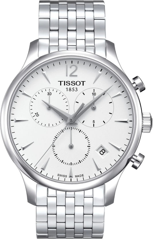 Tissot Tradition Chronograph Silver Dial Stainless Steel Watch T063.617.11.037.0