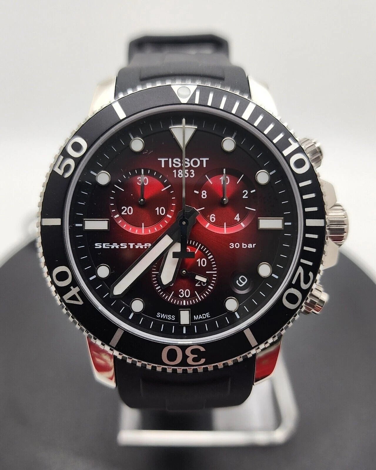Tissot Seastar 1000 Chronograph Red Gradient Dial Men Watch T120.417.17.421.00