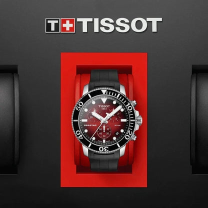 Tissot Seastar 1000 Chronograph Red Gradient Dial Men Watch T120.417.17.421.00