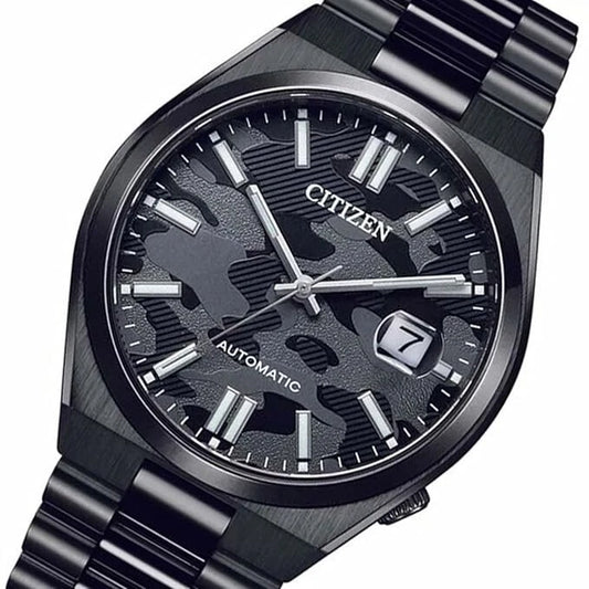 Citizen Automatic Black Camouflage Dial Sapphire Glass Men's Watch NJ0155-87E