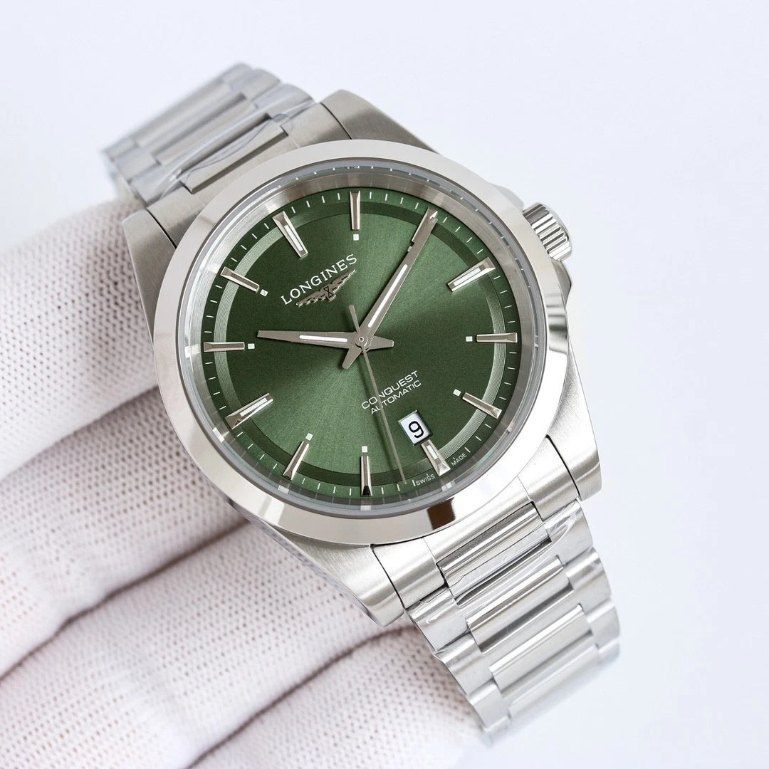 Longines Conquest Automatic Men’s Watch 41mm Stainless Steel Green Dial L3.830.4