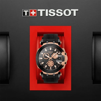 Tissot T-Race Chronograph Black Dial Rose Gold PVD Watch T115.417.37.051.00