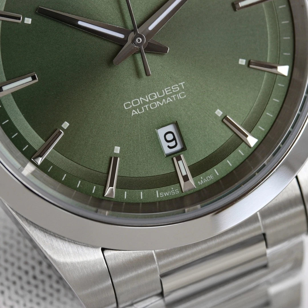 Longines Conquest Automatic Men’s Watch 41mm Stainless Steel Green Dial L3.830.4