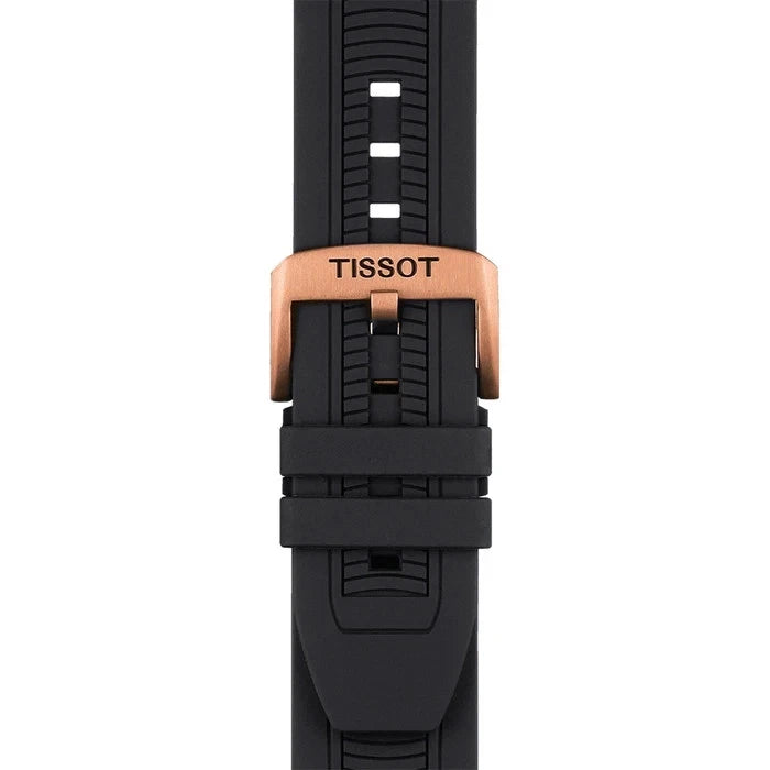 Tissot T-Race Chronograph Black Dial Rose Gold PVD Watch T115.417.37.051.00