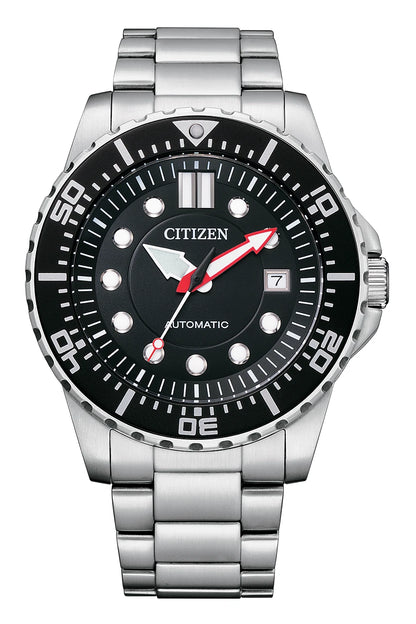 Citizen Automatic Black Dial Stainless Steel Men’s Watch NJ0120-81E