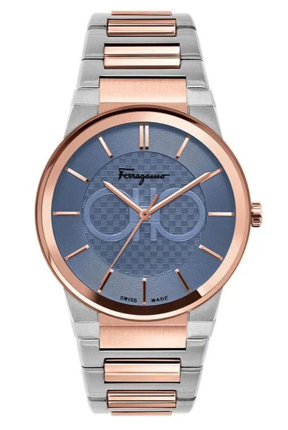 Salvator Ferragamo Sapphire SFHP00720 Men's Watch Blue Dial Steel Two-tone 42mm