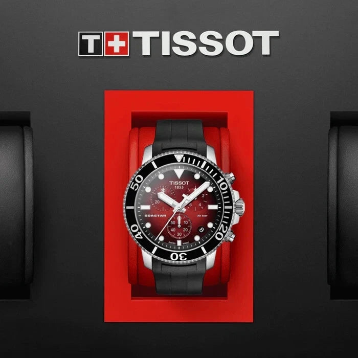 Tissot Seastar 1000 Chronograph Red Gradient Dial Men Watch T120.417.17.421.00