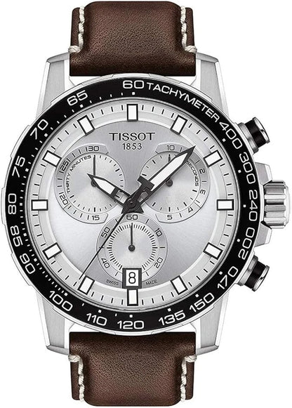 Tissot Supersport Chrono Silver Dial Brown Leather Men’s Watch T125.617.16.031.0