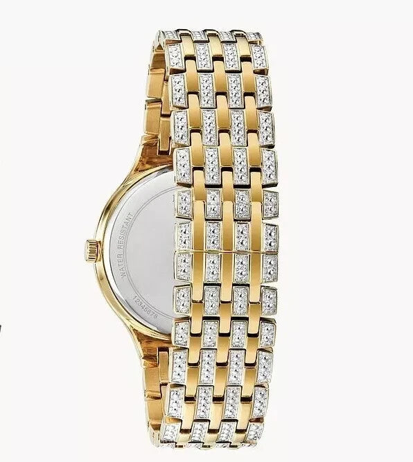 Bulova Phantom Men's Quartz Watch 98A229 Gold Stainless Steel 40mm with Crystals