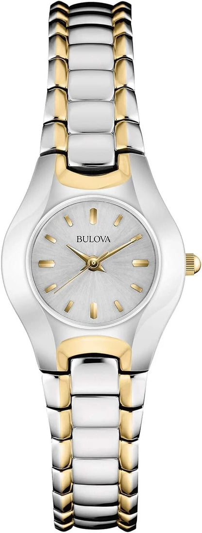 Bulova Ladies' Classic Two-Tone Stainless Steel 3-Hand Quartz Watch 98T84 22.5mm