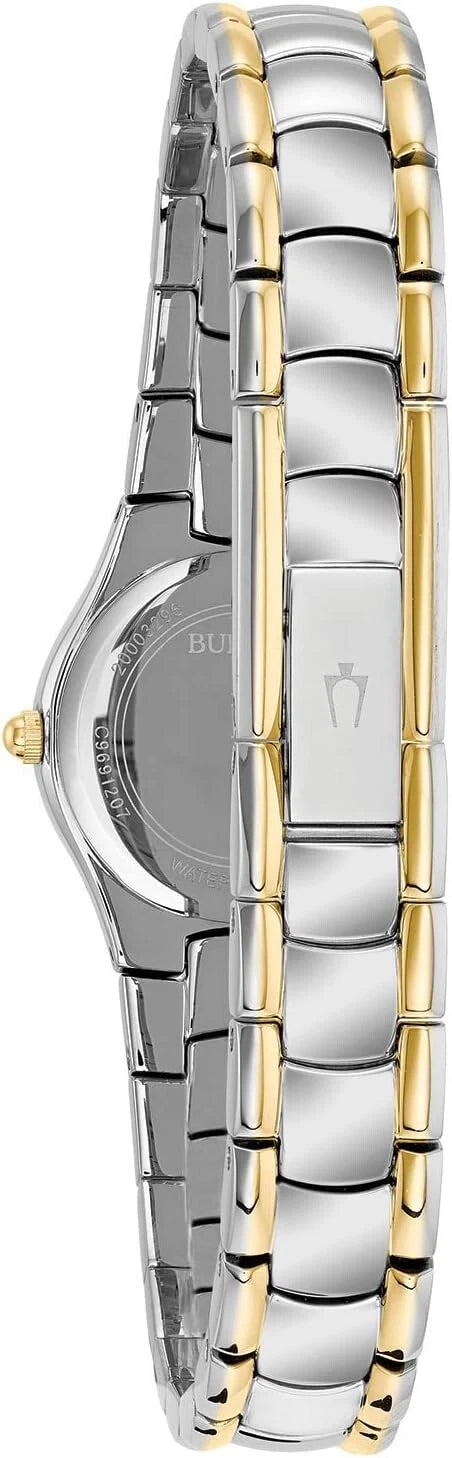 Bulova Ladies' Classic Two-Tone Stainless Steel 3-Hand Quartz Watch 98T84 22.5mm