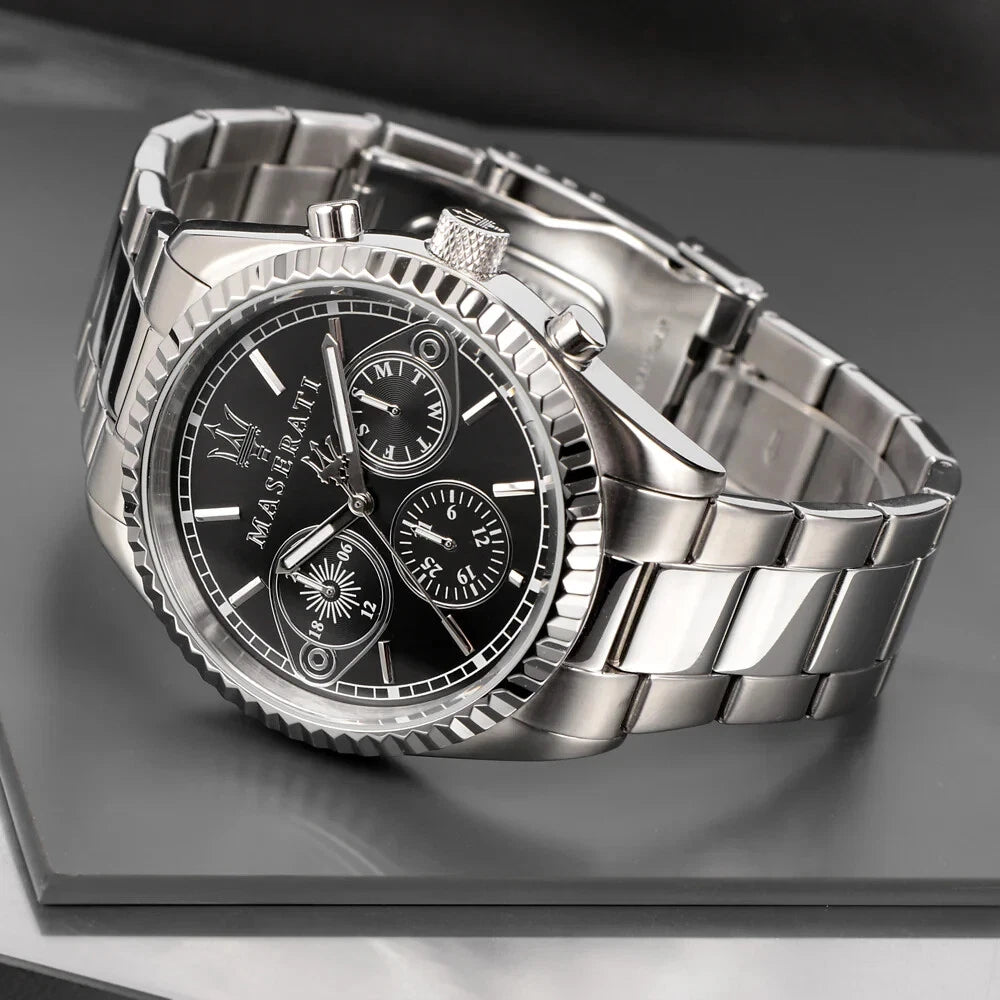 Maserati Competizione Chronograph Quartz Men's Watch R8853100014 Black Dial 43mm