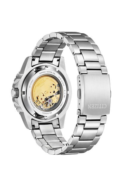 Citizen Automatic Black Dial Stainless Steel Men’s Watch NJ0120-81E