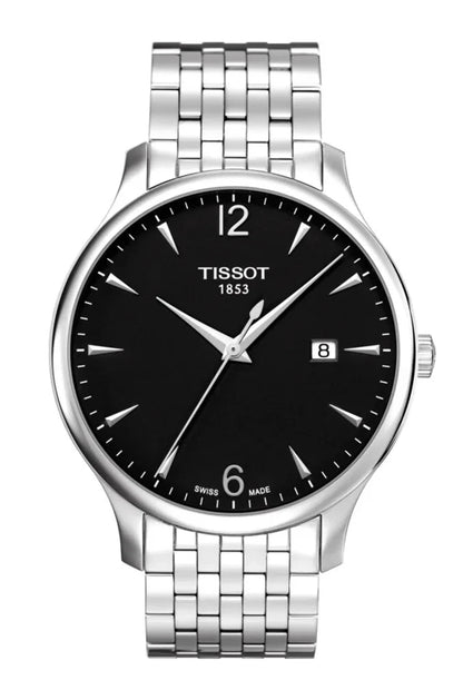 Tissot Tradition Quartz Black Dial Stainless Steel Watch T063.610.11.057.00