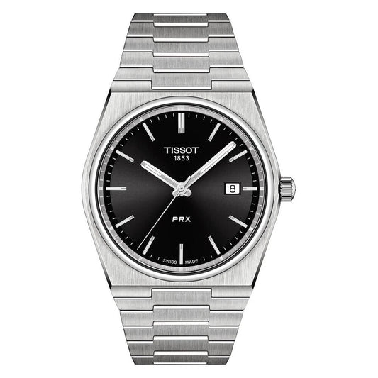Tissot PRX Quartz Black Dial 40 mm Men’s Stainless-Steel Watch – T137.410.11.051