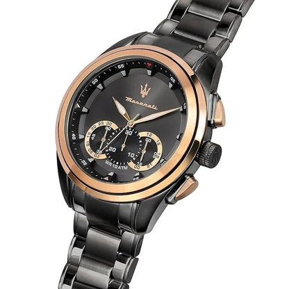 Maserati Traguardo R8873612016 Men Analog Quartz Stainless Steel Black Dial 45mm