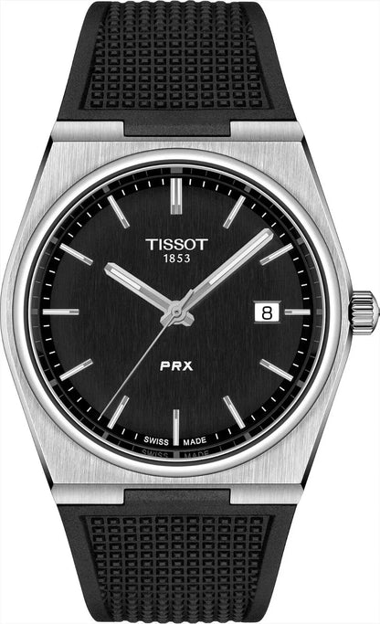 Tissot PRX 40mm Black Dial Quartz Rubber Strap Men’s Watch T137.410.17.051.00