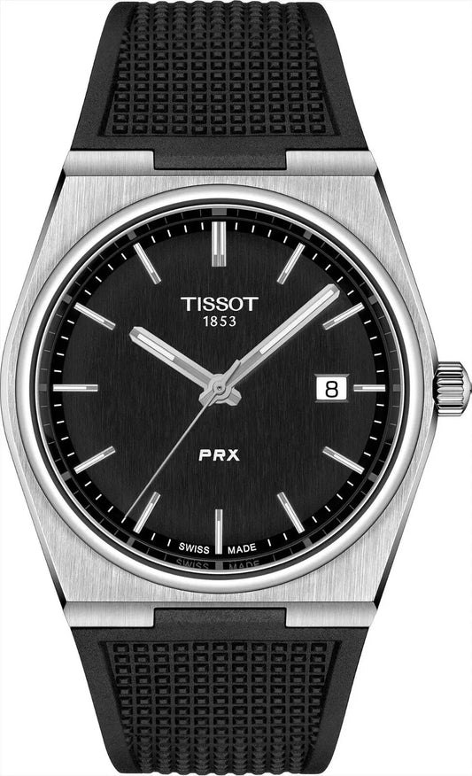 Tissot PRX 40mm Black Dial Quartz Rubber Strap Men’s Watch T137.410.17.051.00