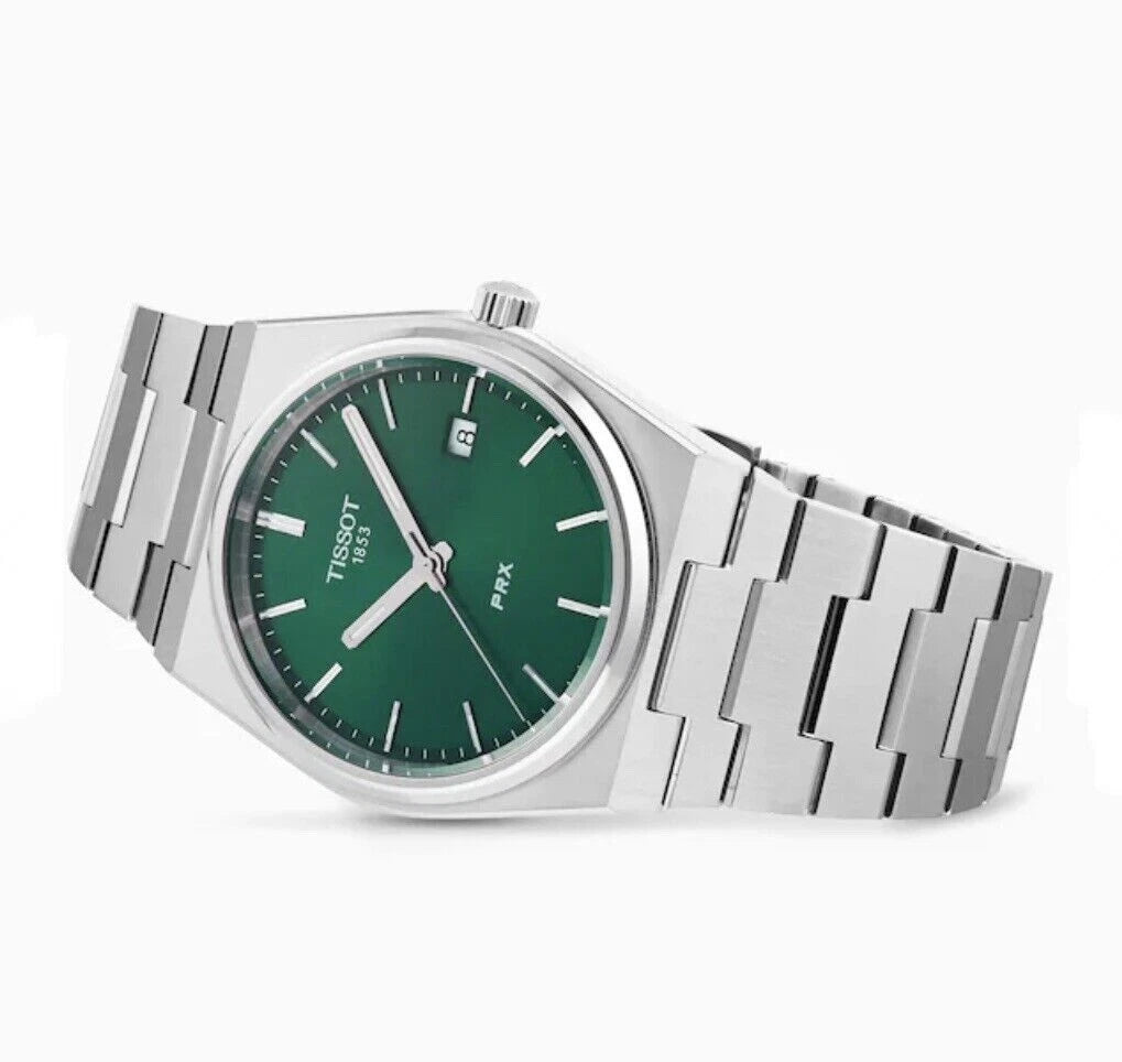 Tissot PRX T137.410.11.091.00 Quartz Green Dial 40mm Stainless Steel Watch