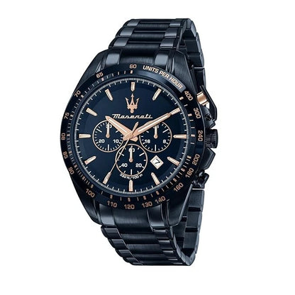 Maserati Men's Chronograph Sport Watch R8873612054 All Blue Stainless Steel 45mm
