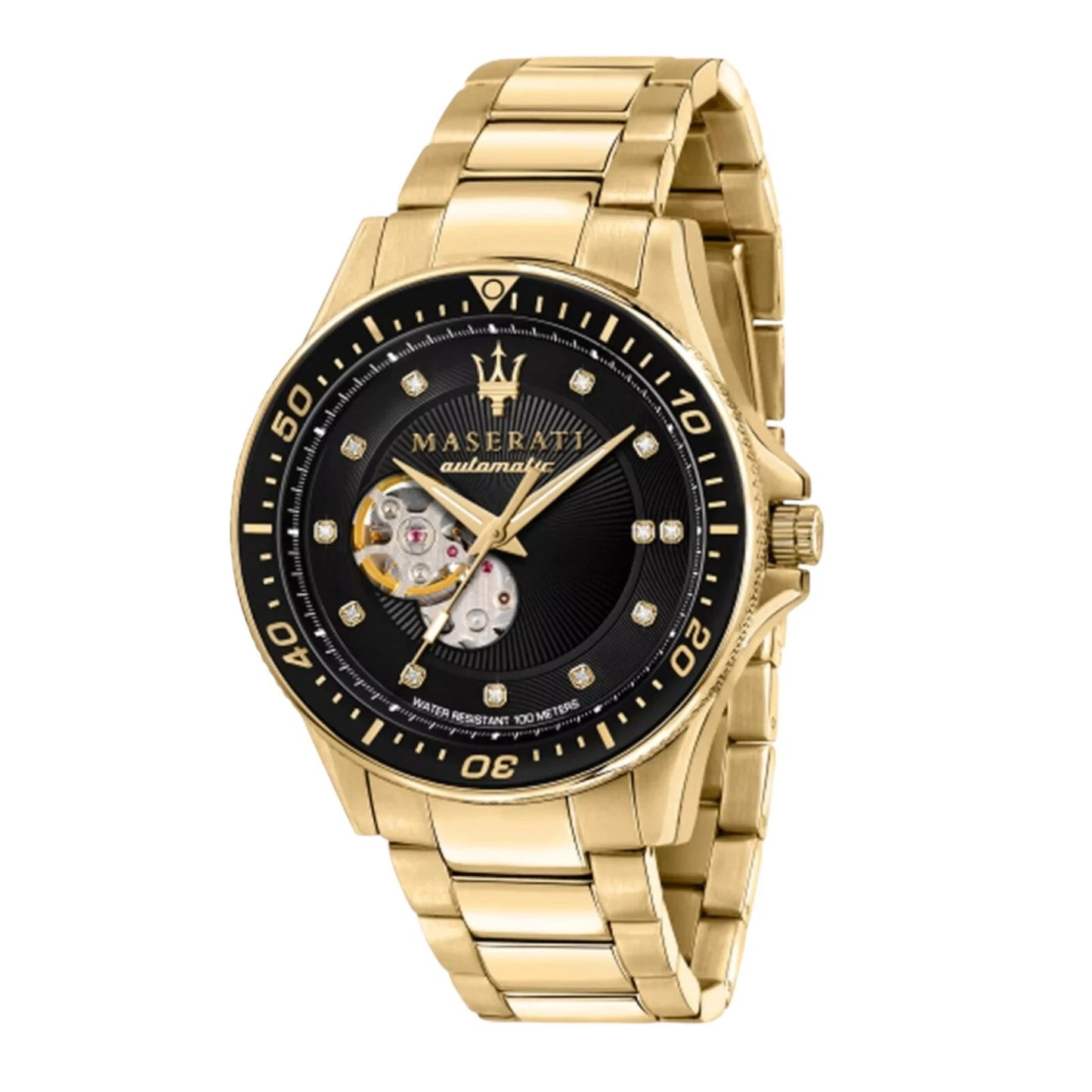 Maserati Sfida Mens Automatic Diamonds Edition Watch R8823140003 Steel 44mm Dial