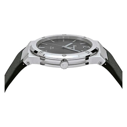 Ferragamo Men's F-80 SFDT00619 Classic Watch Black Strap Black Steel Dial 42mm