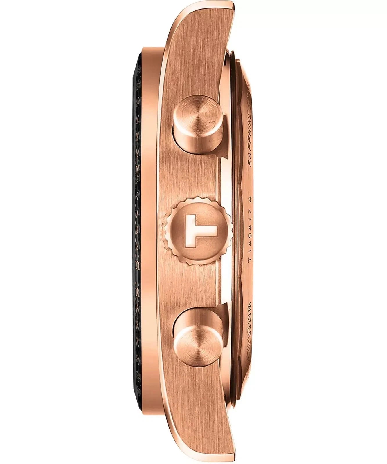 Tissot PR516 Chronograph T149.417.33.051.00 Rose Gold PVD Black Dial Men's Watch
