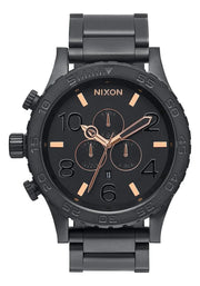 Nixon Mens Quartz Chronograph Black Watch A083-957 51mm Dial