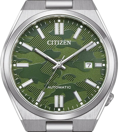 Citizen Automatic Green Camouflage Dial Sapphire Glass Men's Watch NJ0159-86X