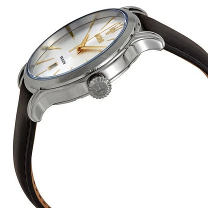Maserati Mens Analog Quartz Watch R8851118002 with Leather Strap Steel 42mm Dial