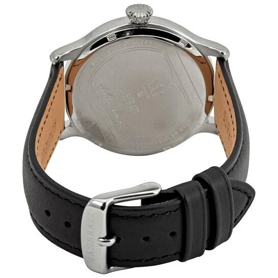 Maserati Mens Analog Quartz Watch R8851118002 with Leather Strap Steel 42mm Dial
