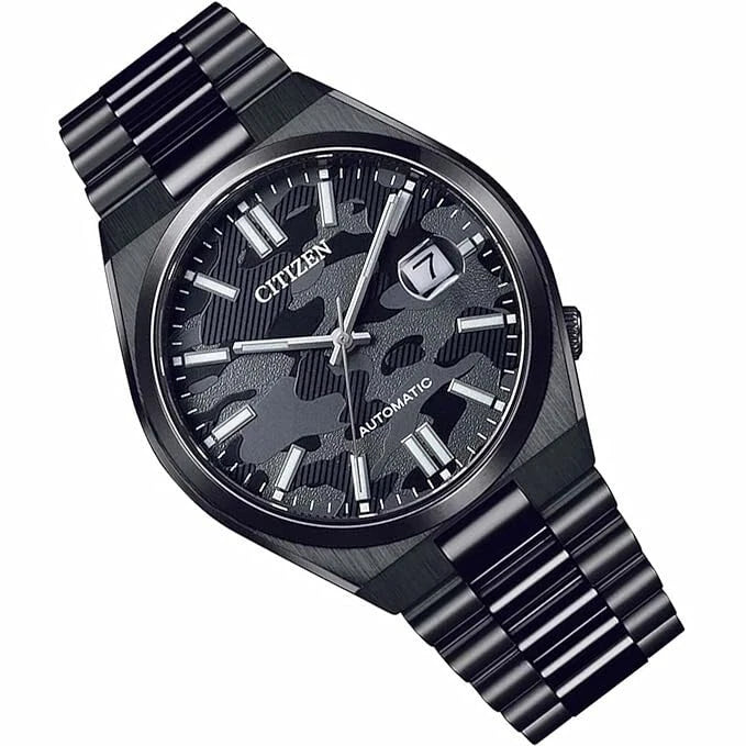 Citizen Automatic Black Camouflage Dial Sapphire Glass Men's Watch NJ0155-87E