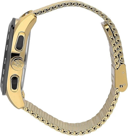Maserati Traguardo Men's Quartz R8873612010 Yellow Gold Milanese Mesh Band Watch