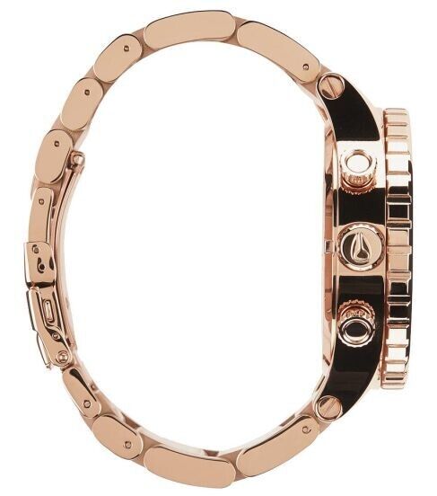 Nixon Mens 51-30 Chrono Rose Gold Quartz Watch A083-897 51mm