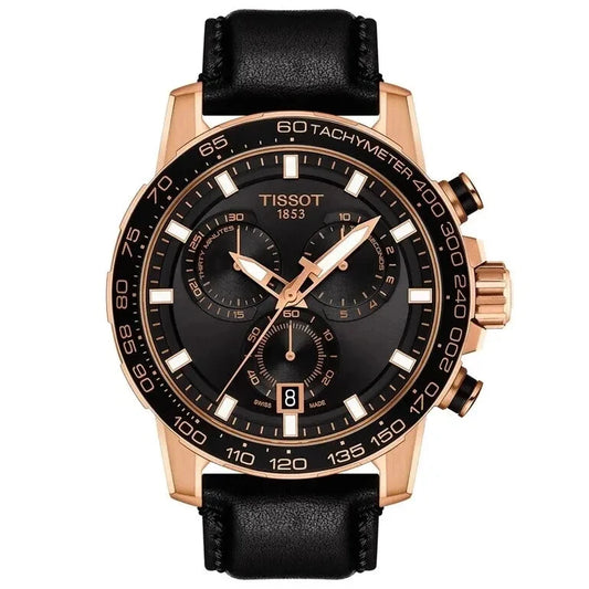 Tissot Supersport Chronograph Black Dial Rose Gold PVD Watch T125.617.36.051.00