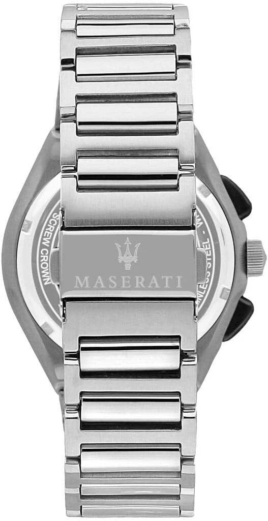 Maserati Mens Watch TRICONIC R8873639002 Quartz Steel Black PVD Chronograph 43mm