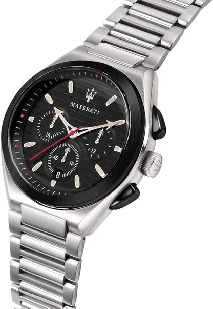 Maserati Mens Watch TRICONIC R8873639002 Quartz Steel Black PVD Chronograph 43mm